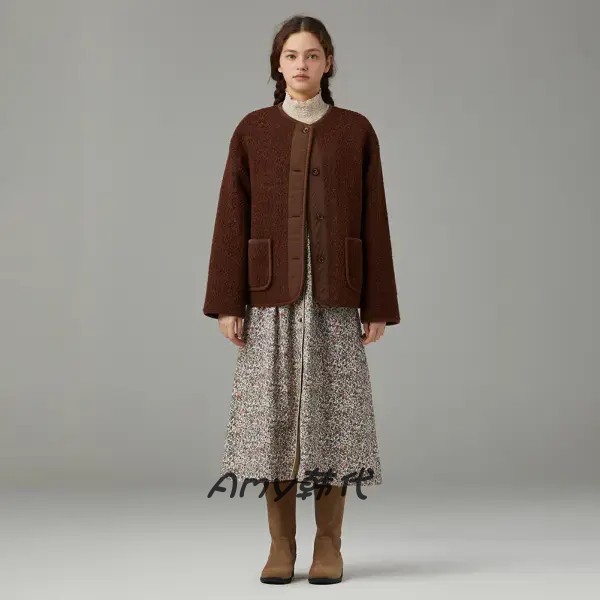 Amy韩国代购[Thursday Island] 25冬毛呢外套夹克T258MJK237W/8