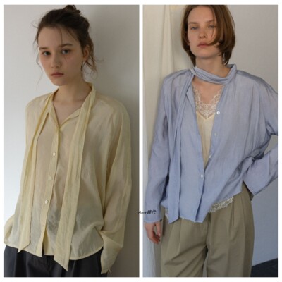 SIENNE韩国代购26春款Cecile Tie Blouse 系带长袖衬衫