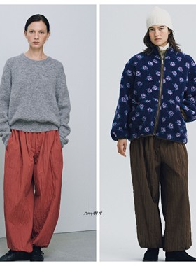 Amy韩国直邮sienne设计师品牌 25冬Parker Shirring松紧腰休闲裤