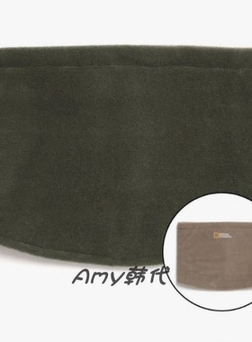 NG国家地理 韩国直邮 冬季抓绒可翻转围巾围脖 卡其色N224AMS530