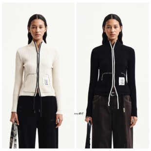 Kim Matin 韩国代购 SLIM轻薄修身 针织拉链衫 26春HANDCRAFT 折扣