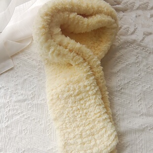 纯手工针织仿水貂绒仿皮草围巾diy冬季加厚简约儿童护颈毛领围脖