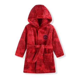出口面料环保儿童冬季保暖珊瑚绒法兰绒浴袍睡袍家居服