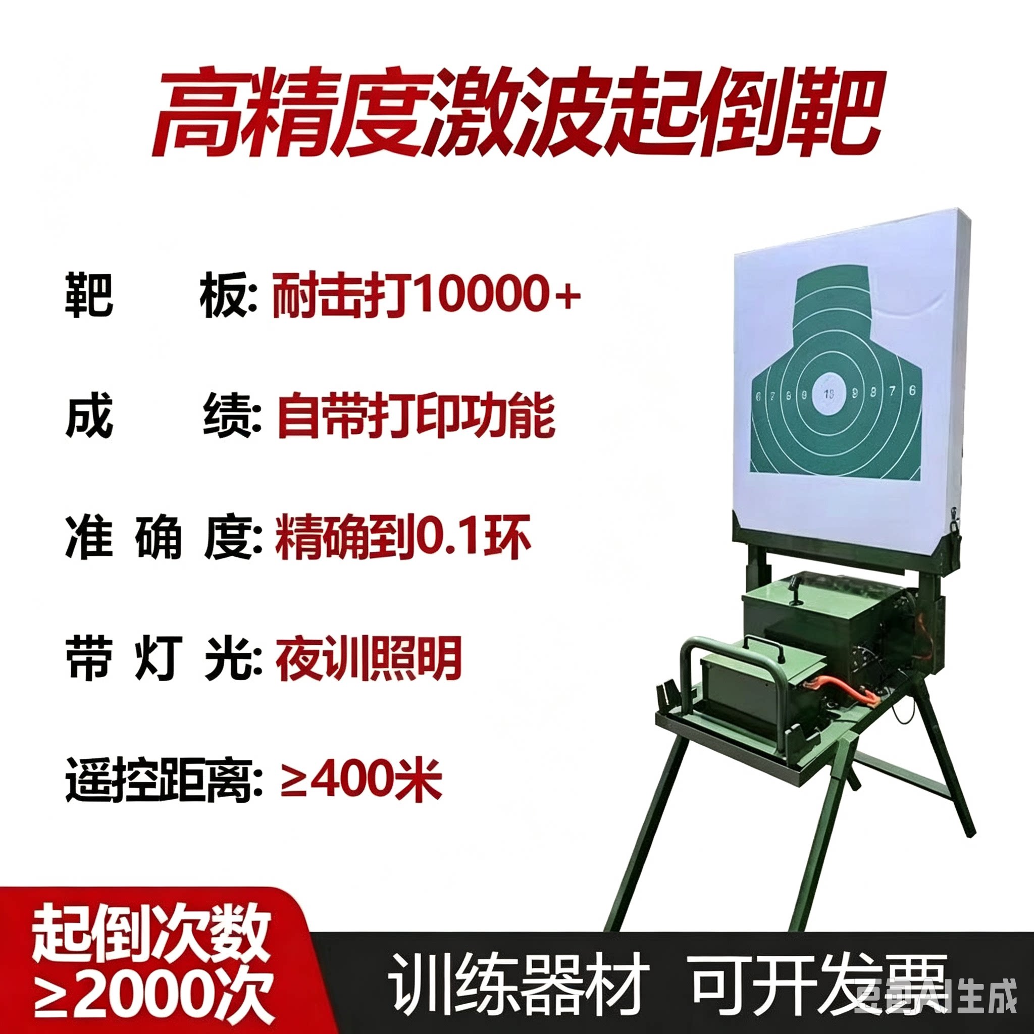 射击训练靶机器材智能激波起倒靶激波报靶便携式轻武器射击训练