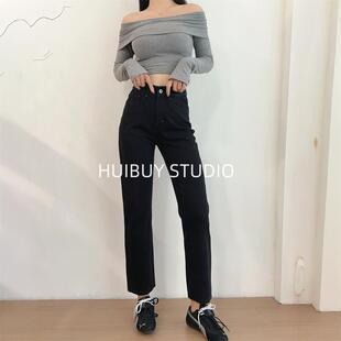 五袋显瘦九分直筒裤 欧美百搭四面弹经典 早秋新品 高品质牛仔烟管裤