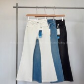 牛仔裤 女秋新 大长腿高腰显瘦微喇裤 修身 会buy实拍 超模喇叭裤