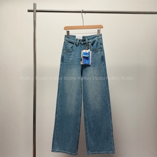 高腰显高显瘦直筒牛仔垂感拖地阔腿长裤 精品系列 春 会buy实拍