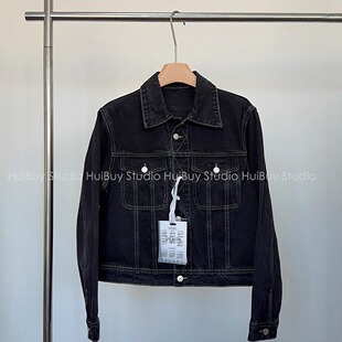 牛仔外套美式 重工明线结构感短款 宽松复古女上衣秋 会buy实拍