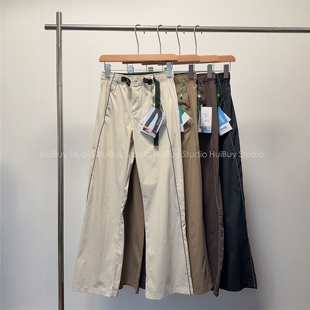 轻薄速干凉感高腰微喇工装 会buy实拍 显腿长机能风 防晒裤 裤