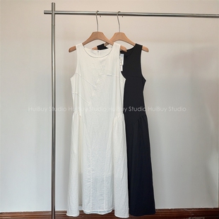 背心女连衣裙显瘦夏季 欧若风简约无袖 女神裙 新长裙 会buy实拍