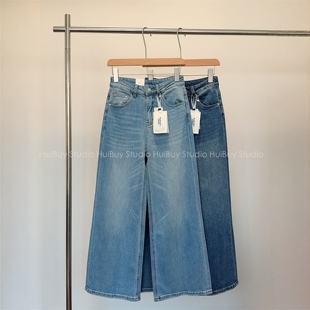 弹力高腰显瘦阔腿裤 双版 醋酸天丝直筒牛仔裤 2026春 会buy实拍