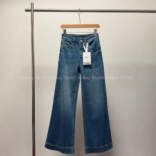 高腰显瘦阔腿喇叭牛仔裤 筒喇牛仔 女春新 会buy实拍