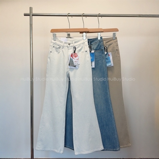 【会buy实拍】大厂出~四面弹微喇牛仔裤重工洗水高腰显瘦喇叭裤春