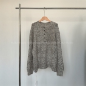 毛衣女秋冬 蓬松软糯宽松半门襟圆领插肩袖 会buy实拍 复古时髦