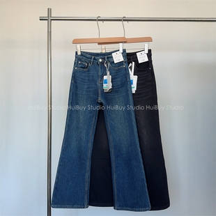 女秋冬 加绒高腰弹力显瘦微喇牛仔裤 会buy实拍 宝藏腿精喇叭神裤