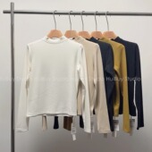 显瘦内搭T恤上衣新 女修身 会buy实拍 含莱赛尔加绒半高领打底衫