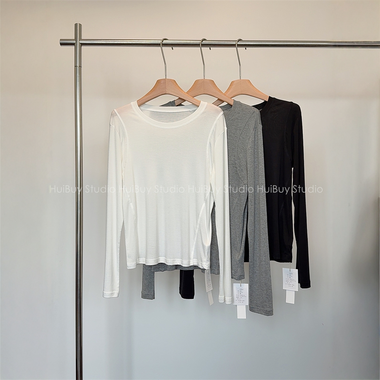 【会buy实拍】口碑款高品质天丝打底衫柔软舒适长袖T恤女秋季新款