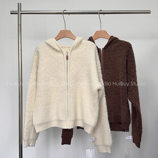 重工圈圈毛慵懒范减龄毛衣厚开衫 氛围感 女外套秋冬 会buy实拍