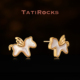 丹麦 设计师 Tatirocks金翅马年贝母耳钉高级感轻奢女摆件耳环