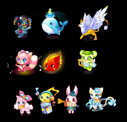 flash 游戏 卡通可爱动物鲸鱼兔子音乐乐器 动态 动画源文件素材