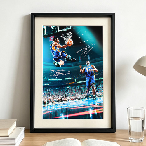 OK组合科比奥尼尔相框挂画