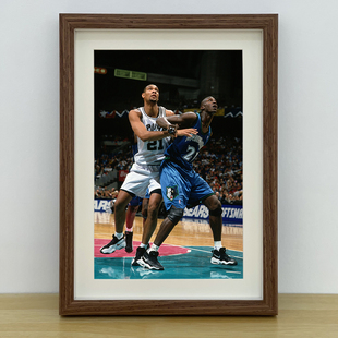 经典邓肯加内特相框挂画摆台NBA球星海报照片壁画生日礼物装饰画