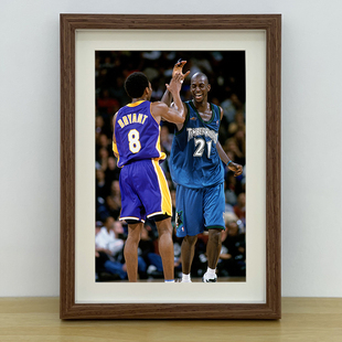 科比加内特纪念相框挂画摆桌NBA球星海报装饰画照片墙壁画送礼物