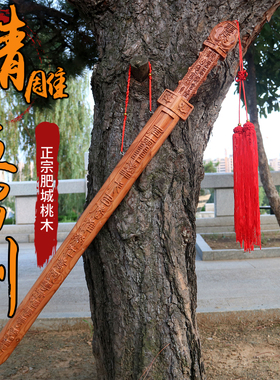 天然正宗桃木剑五雷剑纯正