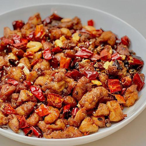 辣子鸡速冻半成品冷冻调理腌制生带骨鸡肉丁油炸饭店食材川菜商用