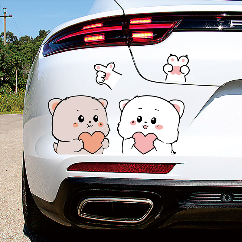 汽车个性创意装饰贴纸车门划痕遮挡可爱贴画3d立体卡通防水车贴纸