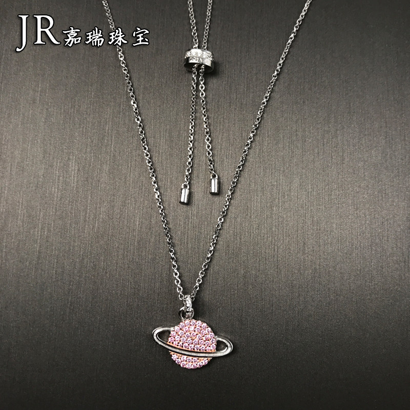 原厂 星球项链锁骨链 粉色晶钻土星颈链 银河系毛衣链轻奢女在类目 饰品/流行首饰/时尚饰品新, 项链中 - 来自Buy2taobao.com提供专业的淘宝代购服务