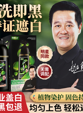 昌义生态纯泡泡一洗黑染发剂植物天然洗发水染头一支黑泡沫染发膏