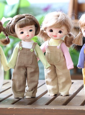 NTCT/stodollM野蛮宝贝小鱼体8分bjd15cm娃衣背带裤套装