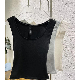 skims无袖 塑身衣辣妹性感上衣弹力背心女螺纹针织 吊带卡戴珊同款
