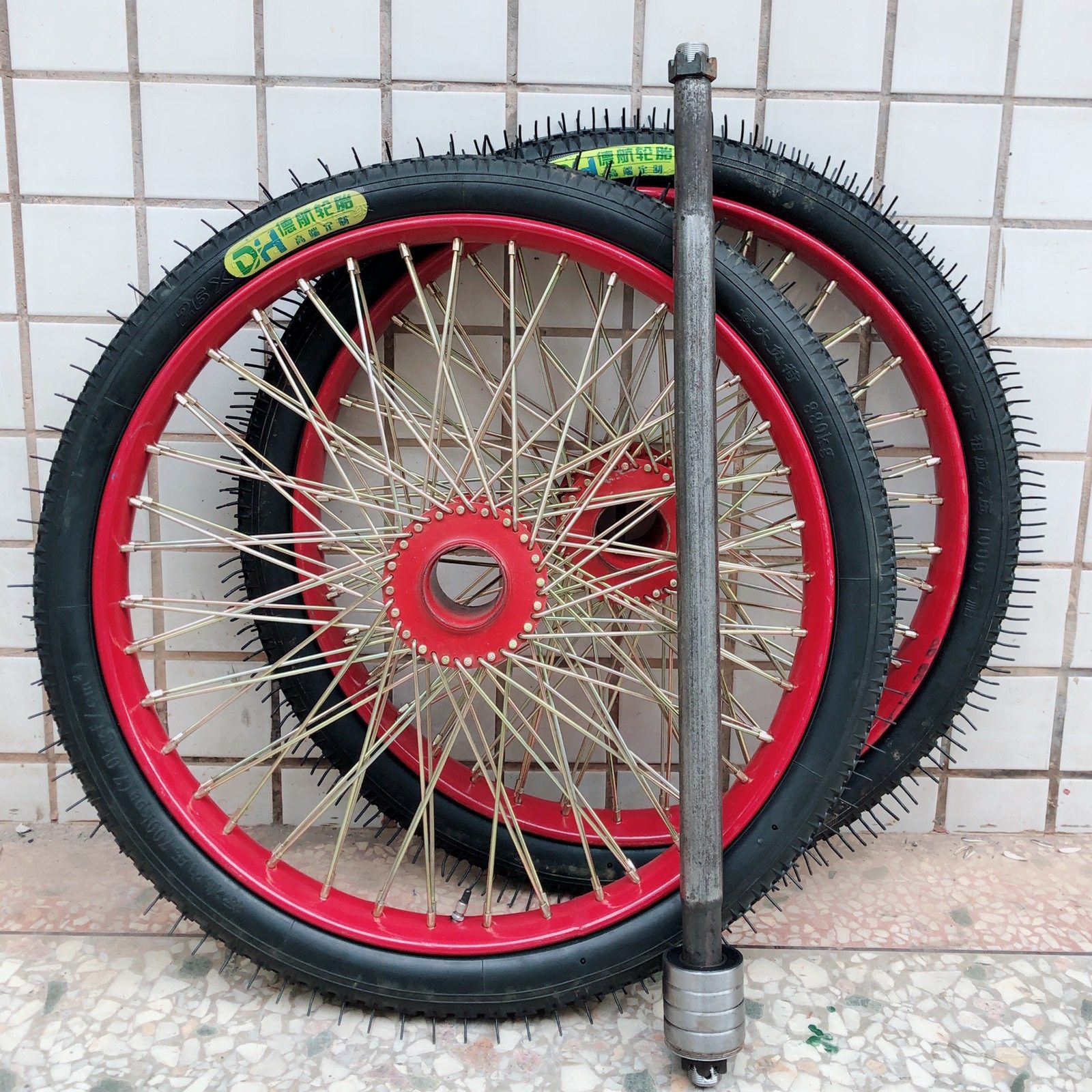 正品德航建筑工地手推垃圾车轮子斗车轮胎翻人力劳动板80孔斗车轮