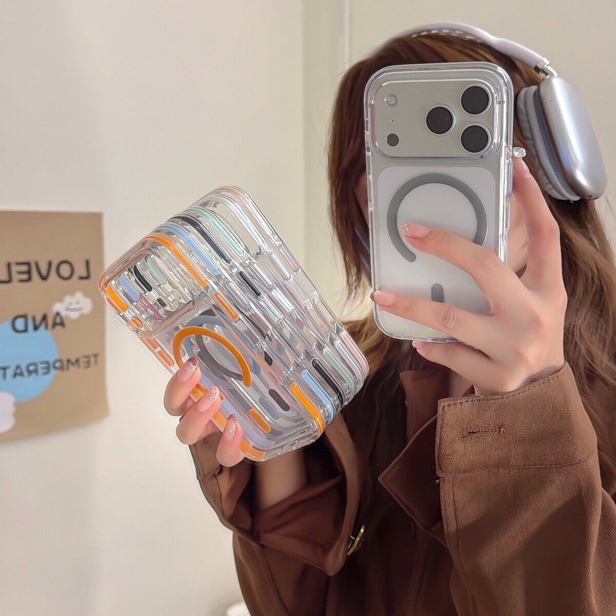 7色磁吸果冻壳适用苹果iPhone17ProMax手机壳MagSafe简约16pro防摔15/14高级感13保护套12