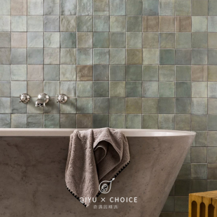 摩洛哥手工砖100×100意大利进口瓷砖厨房卫生间阳台墙地砖油墨蓝