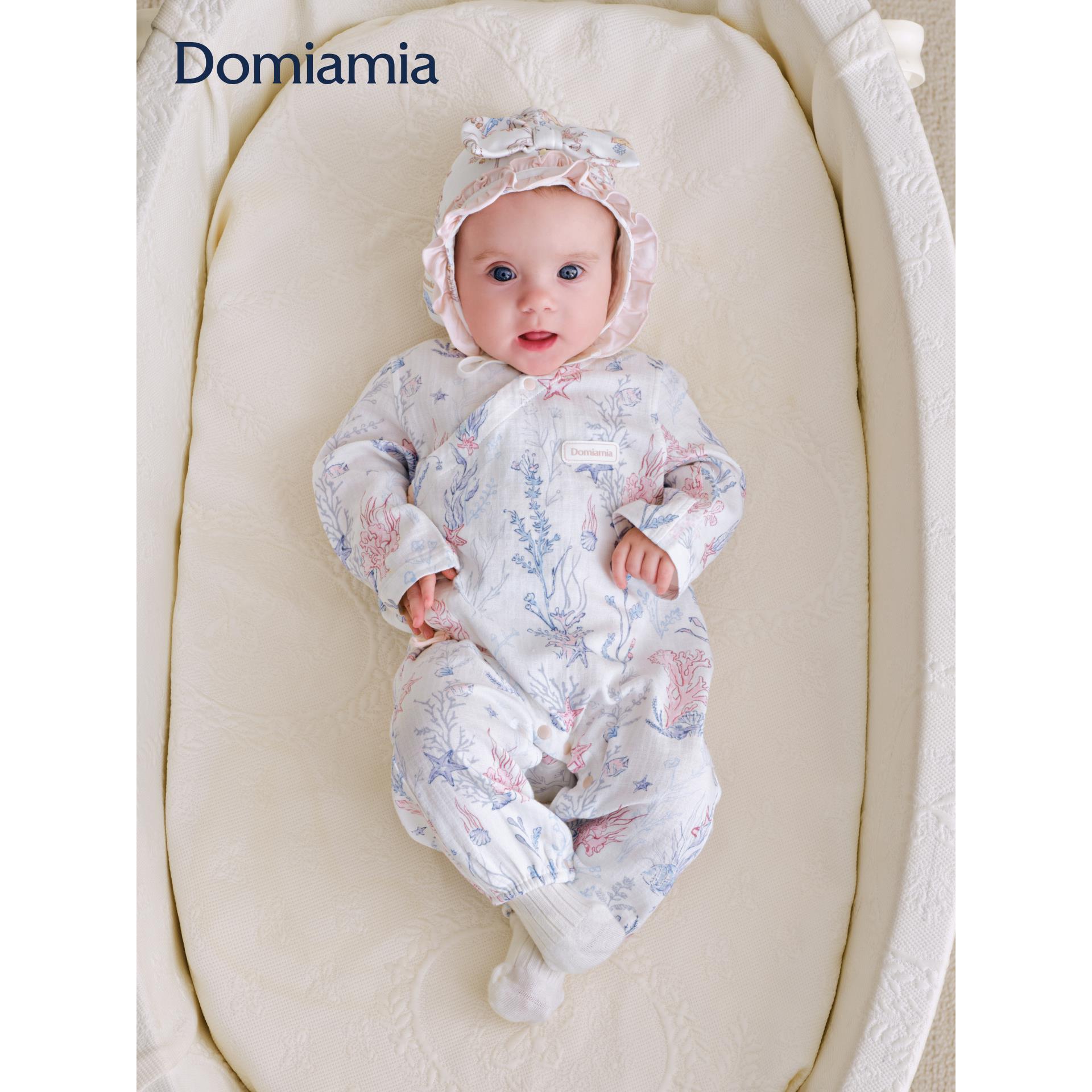 【新品】Domiamia宝宝连体衣婴幼儿26纱布款满月新生儿小月龄爬服
