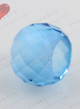 diy算盘穿孔玻璃蛋形裸石珠子