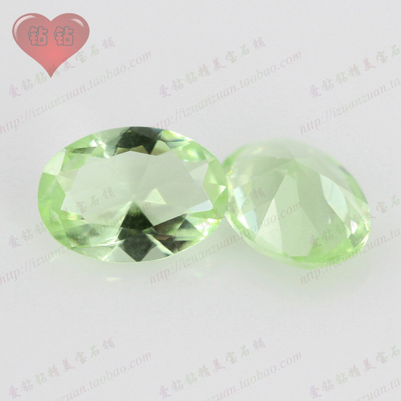 果绿椭圆形果绿色玻璃裸石 果绿色玻璃蛋面diy裸钻首饰镶嵌石仿钻