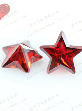 diy红色裸石异形美甲水晶手缝钻
