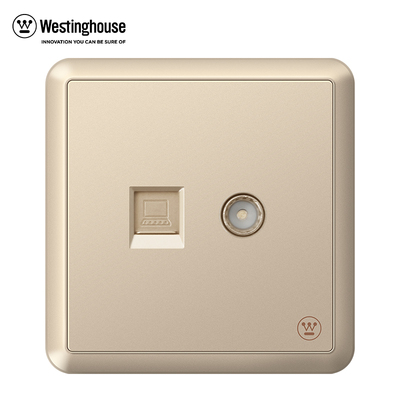 西屋(Westinghouse) 网络墙壁暗装86型 W2维悠系列信息插座面板
