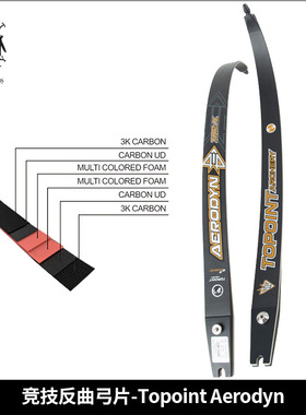 顶点 专业竞技反曲比赛反曲弓片Aerodyn