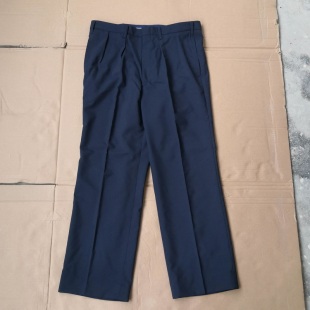 库存全新87式藏青毛料裤凡立丁夏裤男士长裤男西裤直筒宽松休闲