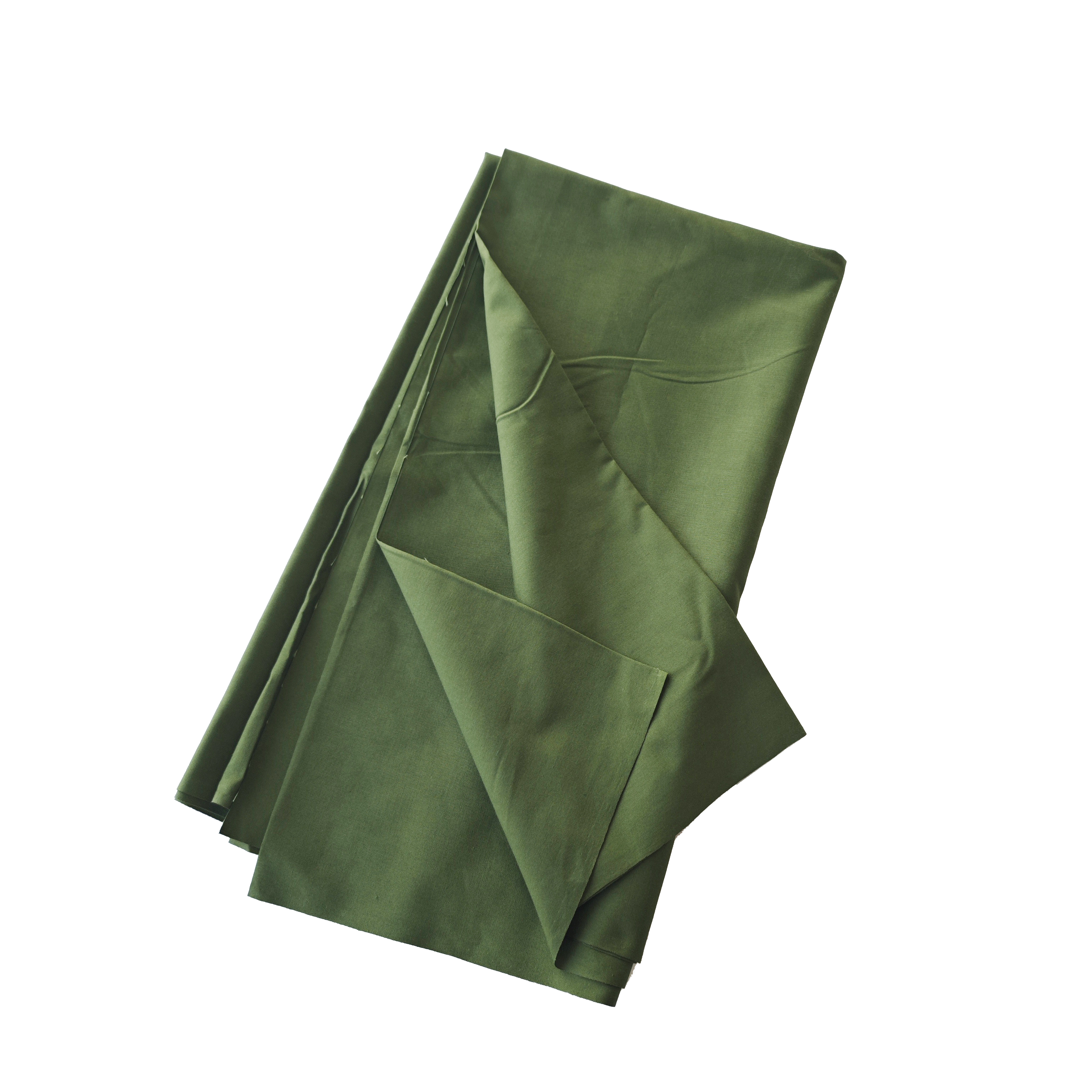 87的确良布料军绿色夏季服装布
