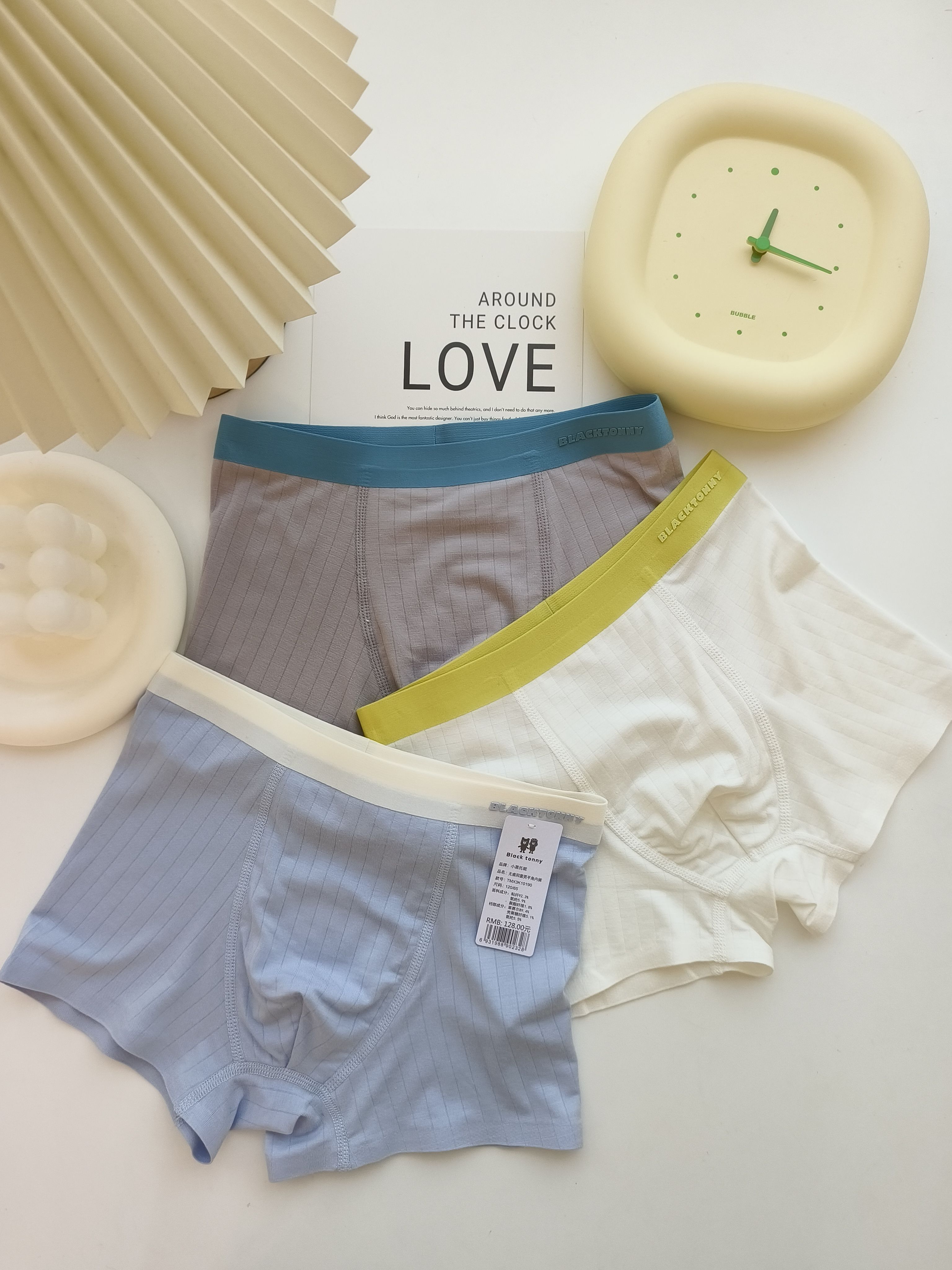 小黑托昵新款男童平角内裤莫代尔四角内裤青少年成长抑菌系列裤头