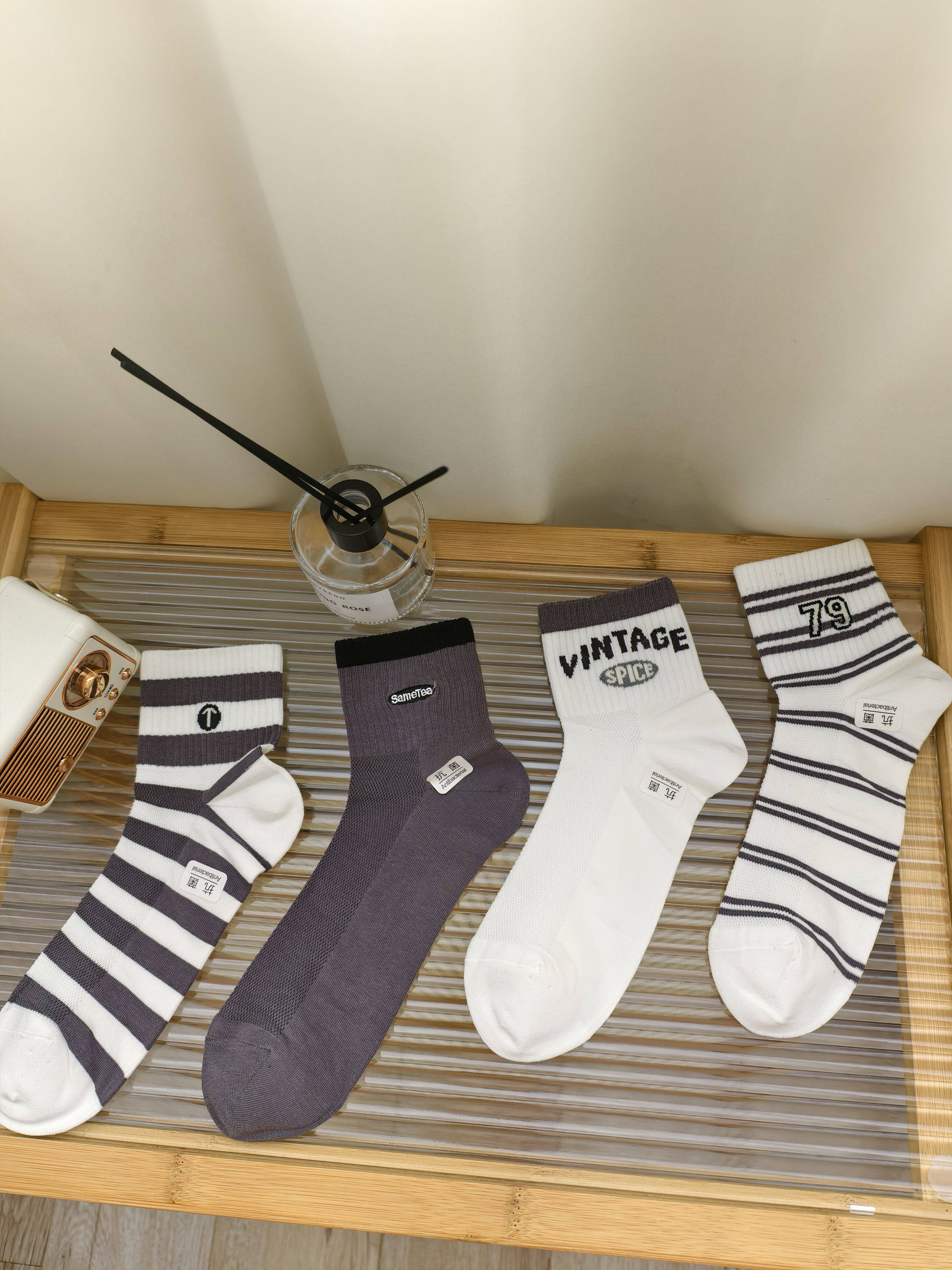 成人男款米若克春夏初高中大学生无骨短棉袜薄网袜不臭脚学院风