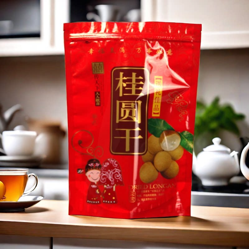 桂圆干荔枝干包装袋qs自封袋透明图片