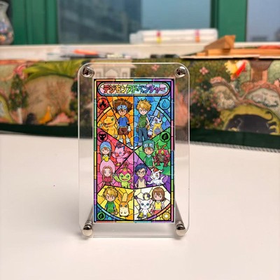 亚克力拼图定制数码宝贝八神太一黑球兽桌面摆件高清透明水晶礼物