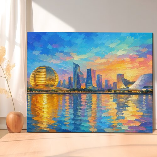 杭州数字油画填色diy儿童成人城市中国风光风景画手工diy油画填色